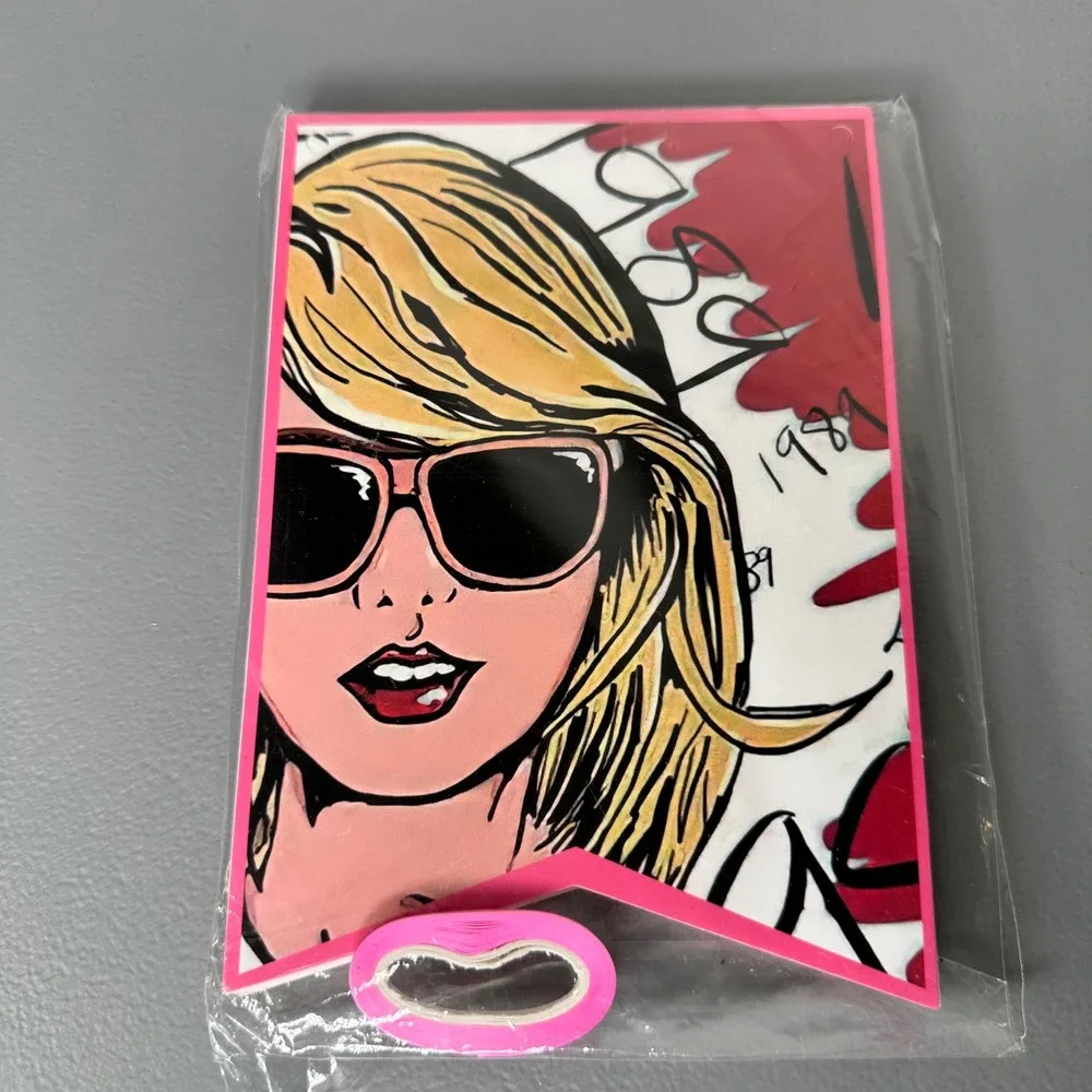 Taylor Swift 1989 Era pink White‎ Black Pop Art Style Banner Flag